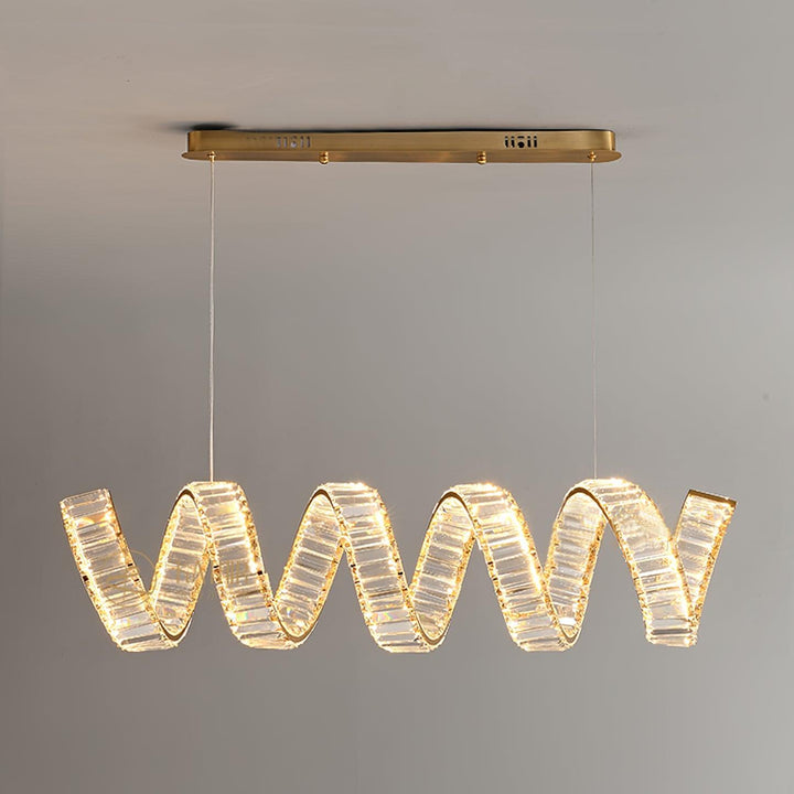 Luxielle lampadario Curvo LED Cristallo Lussuoso