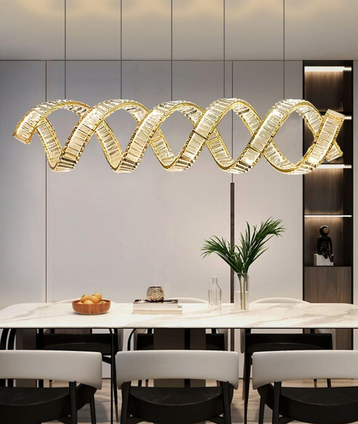 Luxielle lampadario Curvo LED Cristallo Lussuoso