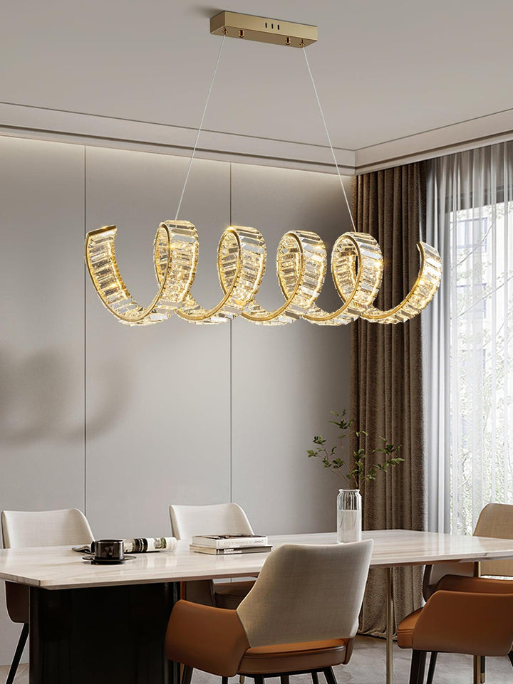 Luxielle lampadario Curvo LED Cristallo Lussuoso