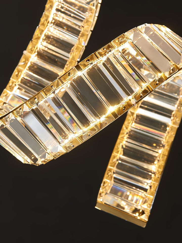 Luxielle lampadario Curvo LED Cristallo Lussuoso