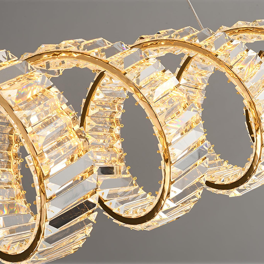 Luxielle lampadario Curvo LED Cristallo Lussuoso