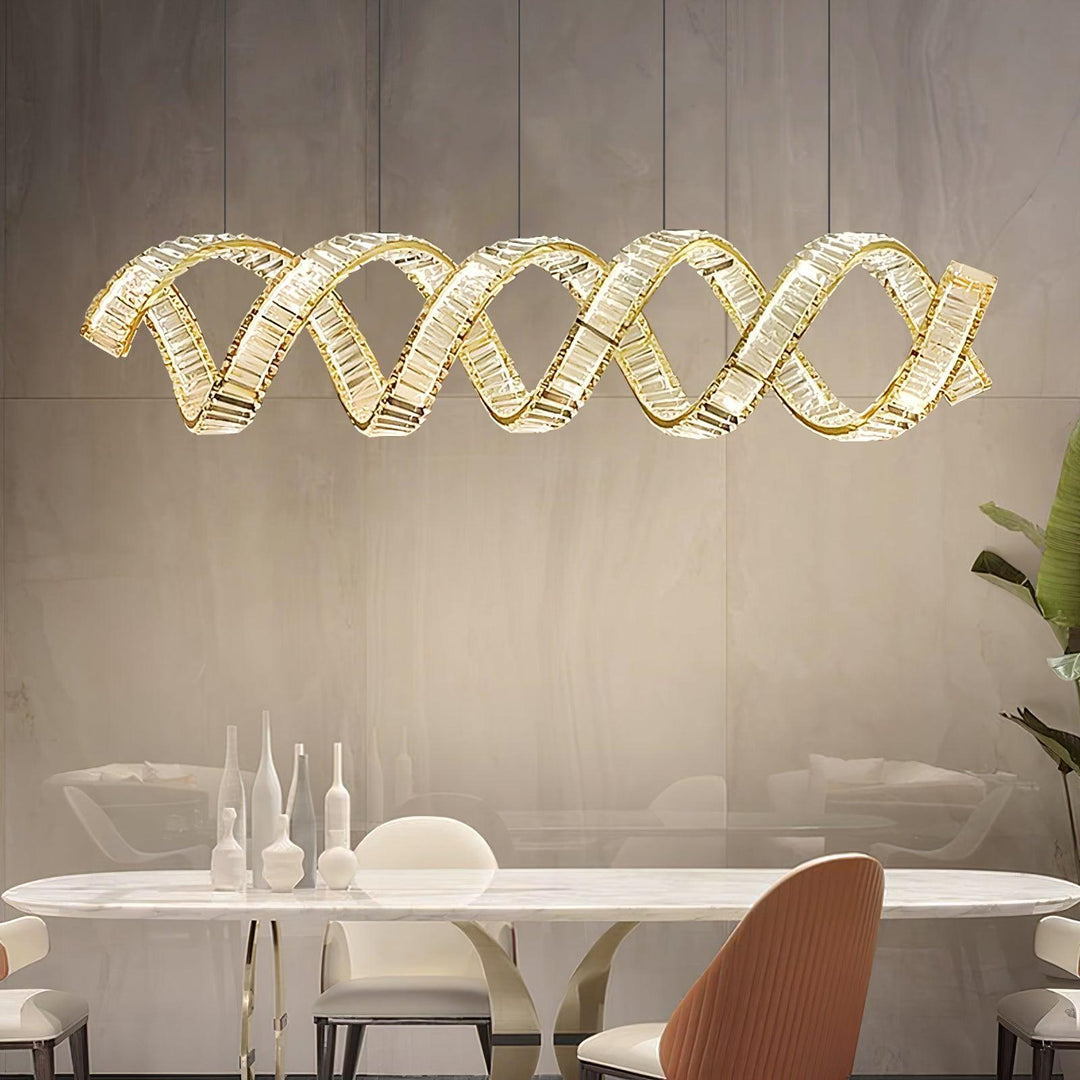 Luxielle lampadario Curvo LED Cristallo Lussuoso