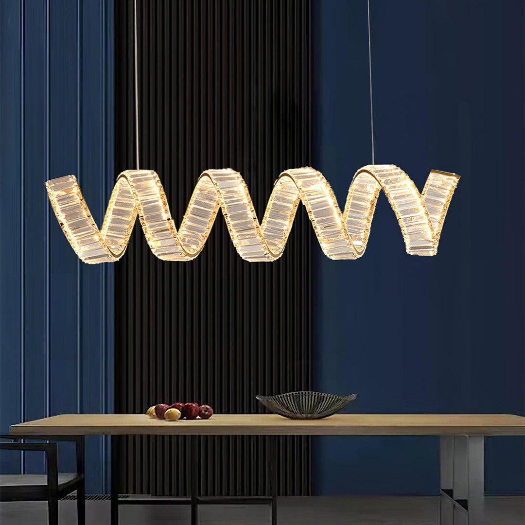 Luxielle lampadario Curvo LED Cristallo Lussuoso