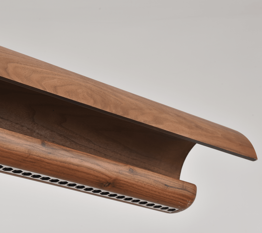 Curved lampada a sospensione in legno lineare