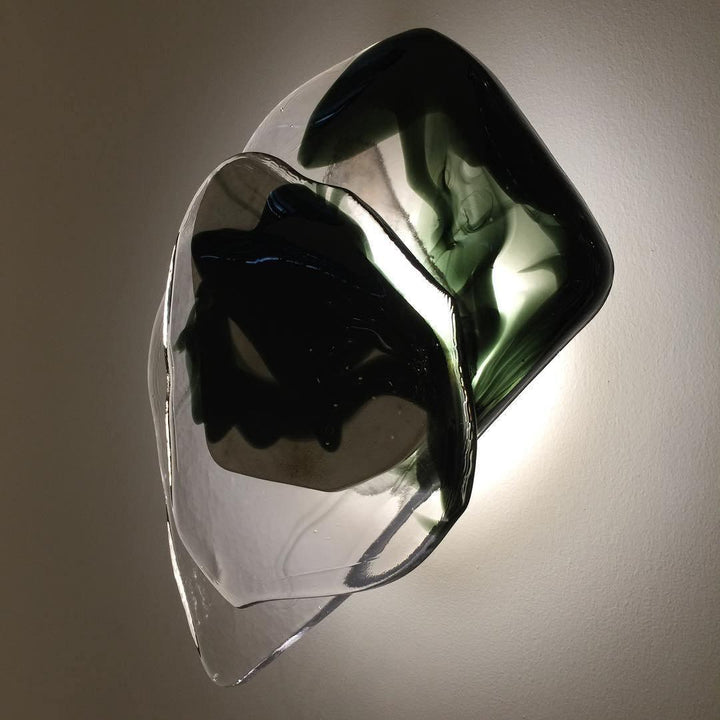 Valentina Lampada da Parete Artistica in Vetro Nero