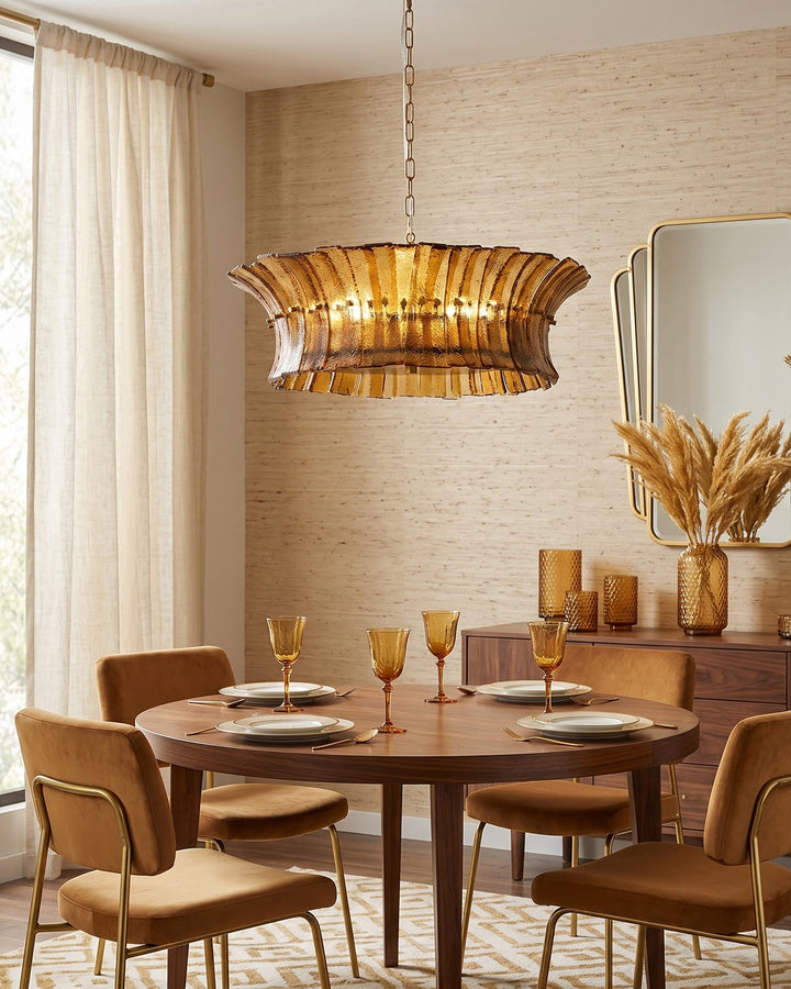 Celoissa lampadario in vetro Blu
