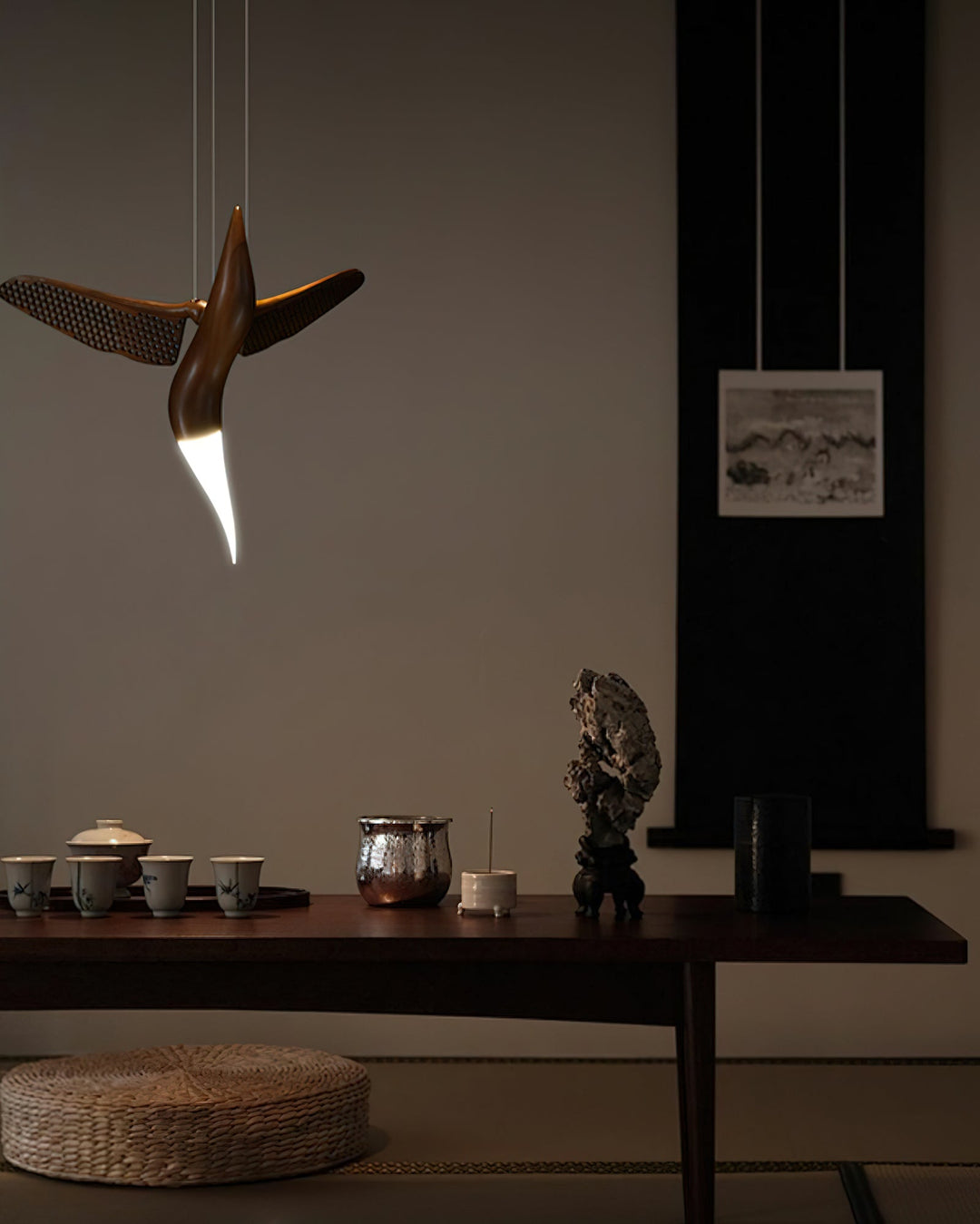 Elsilor lampada a sospensione Avian-Inspired in legno