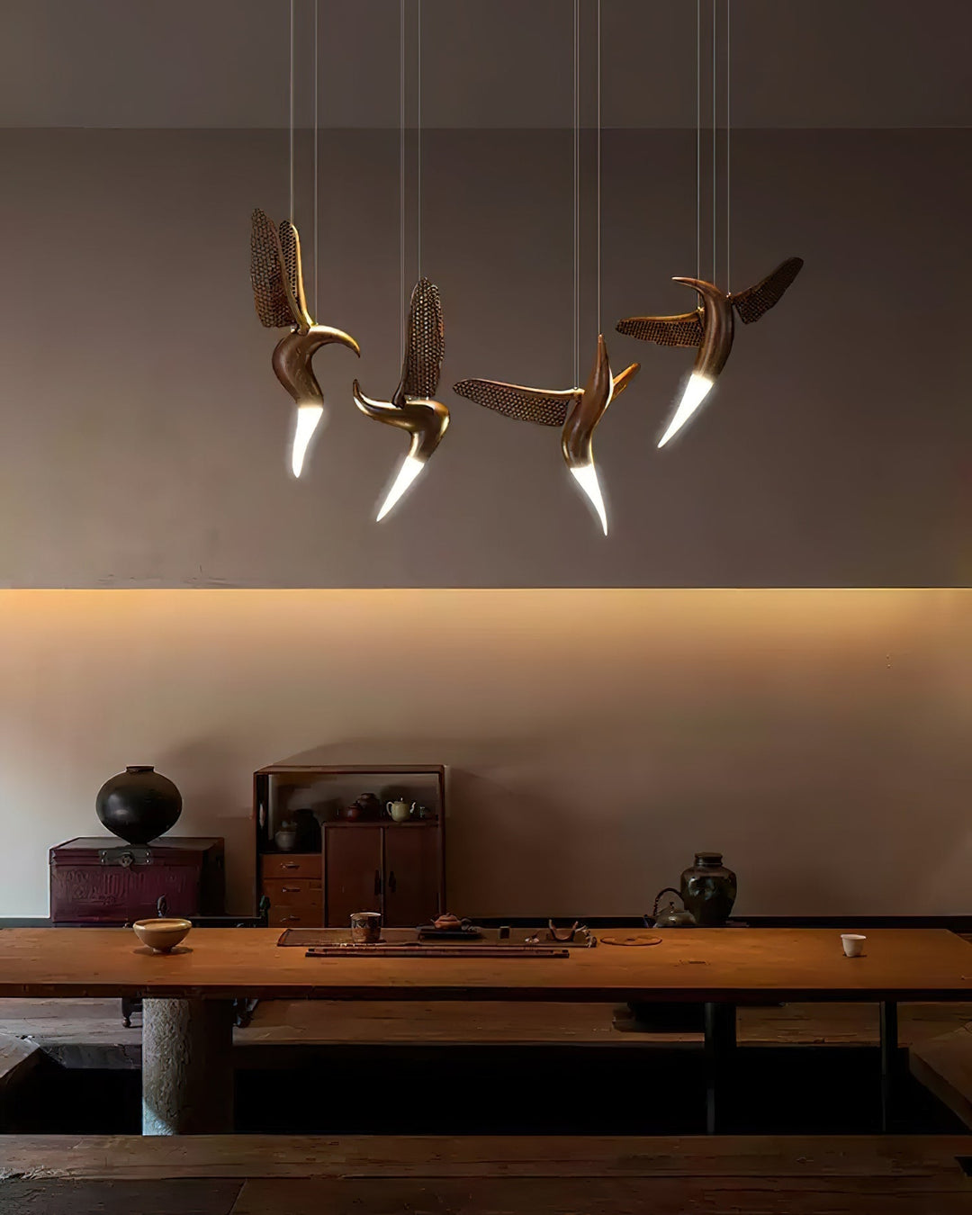 Elsilor lampada a sospensione Avian-Inspired in legno