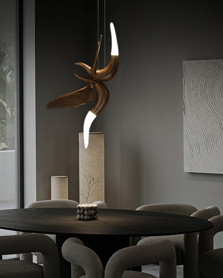 Elsilor lampada a sospensione Avian-Inspired in legno