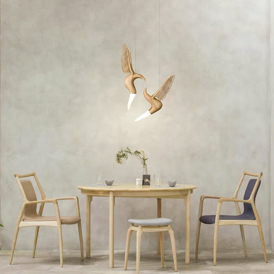 Elsilor lampada a sospensione Avian-Inspired in legno