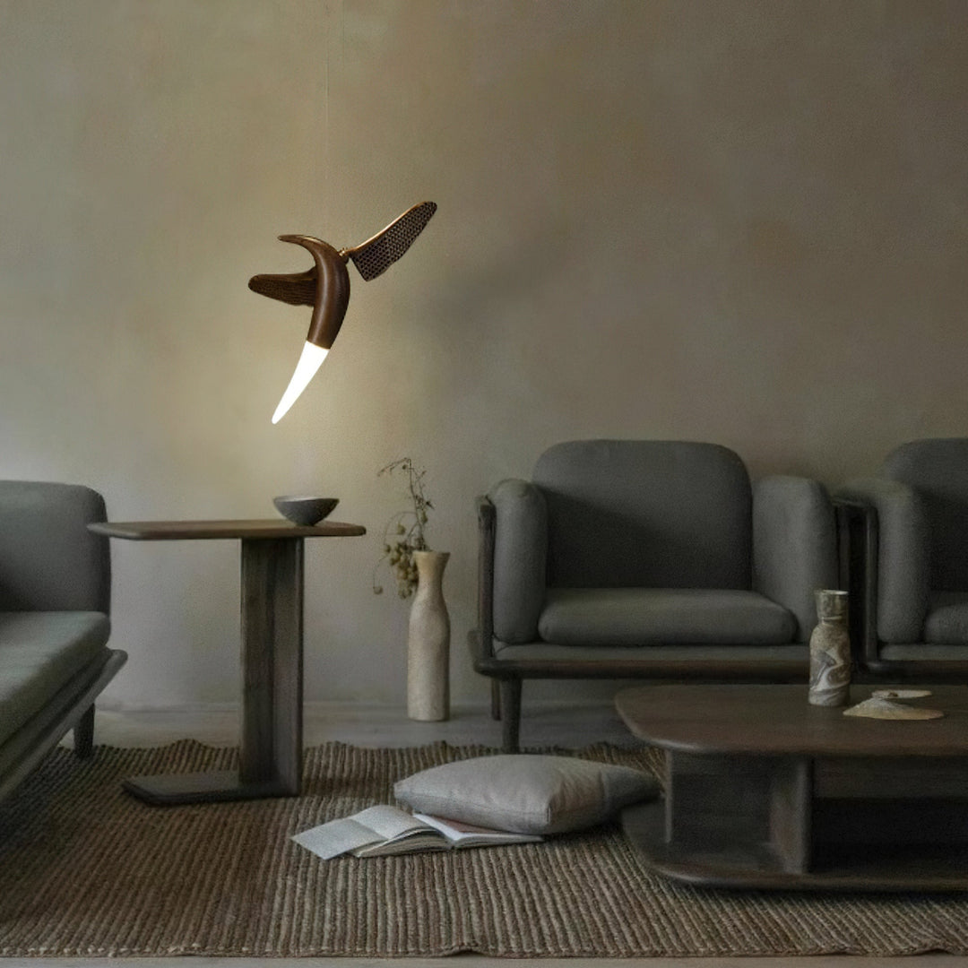 Elsilor lampada a sospensione Avian-Inspired in legno