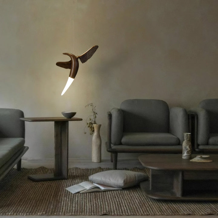 Elsilor lampada a sospensione Avian-Inspired in legno