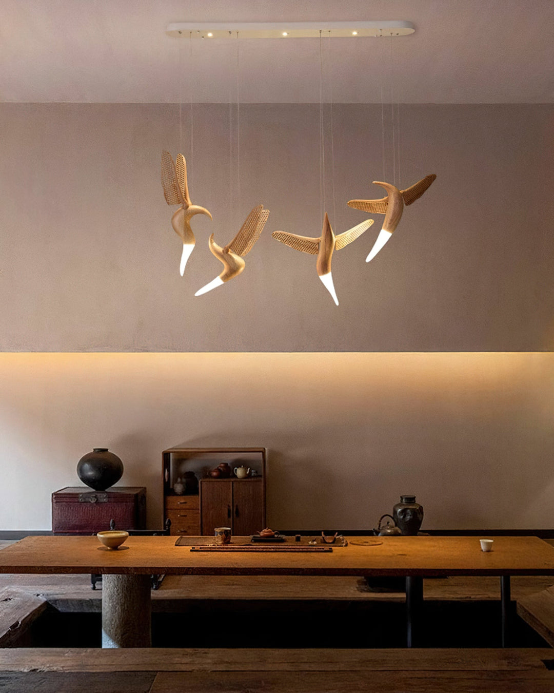 Elsilor lampada a sospensione Avian-Inspired in legno