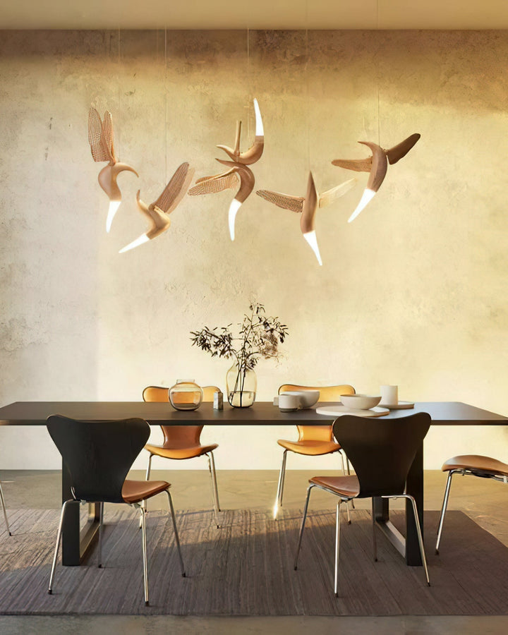 Elsilor lampada a sospensione Avian-Inspired in legno