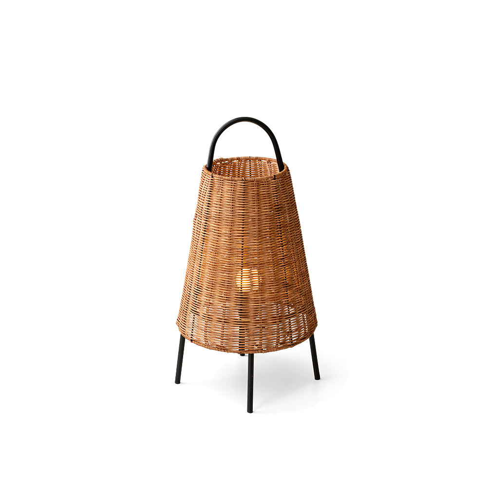 Ravora lampada da tavolo in rattan naturale stile costiero