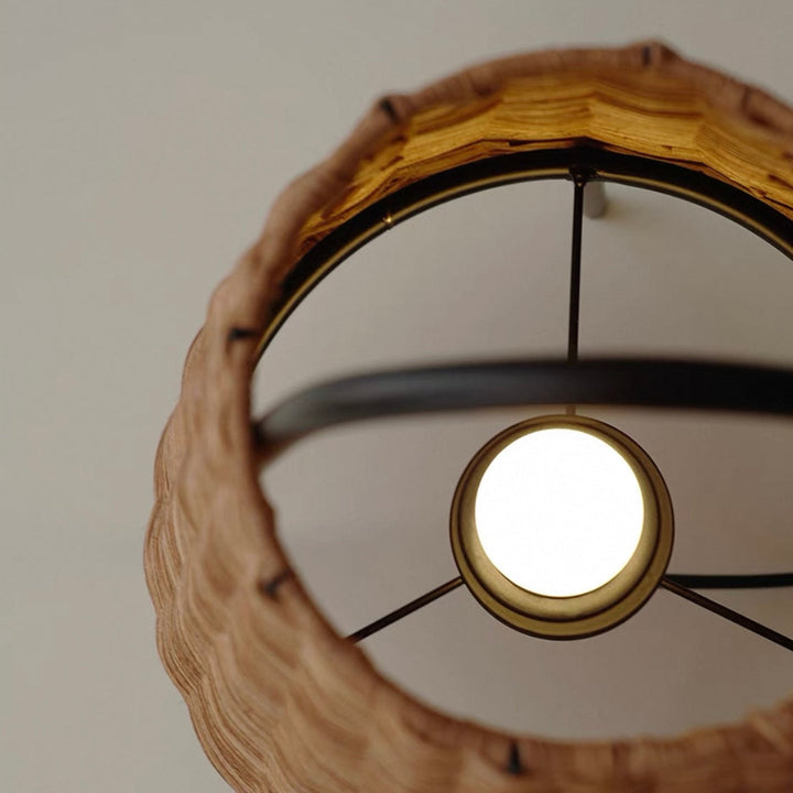 Ravora lampada da tavolo in rattan naturale stile costiero