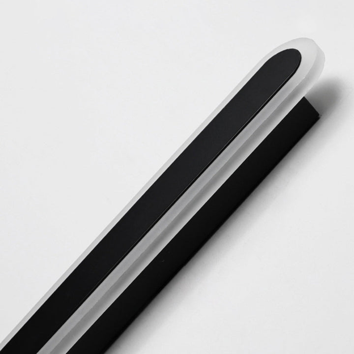Ray Minimalista Applique da Esterni Metallo Nera Ovale Lineare