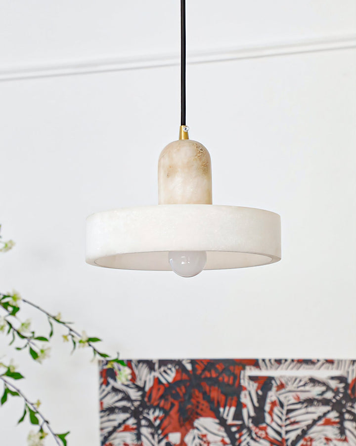 Avenorine Disc Orb alabastro lampada a sospensione a globo