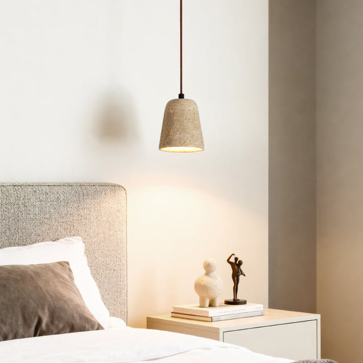 Earthy travertino Cone lampada a sospensione