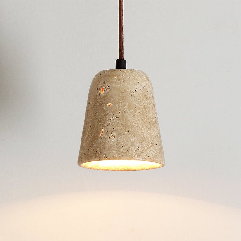 Earthy travertino Cone lampada a sospensione
