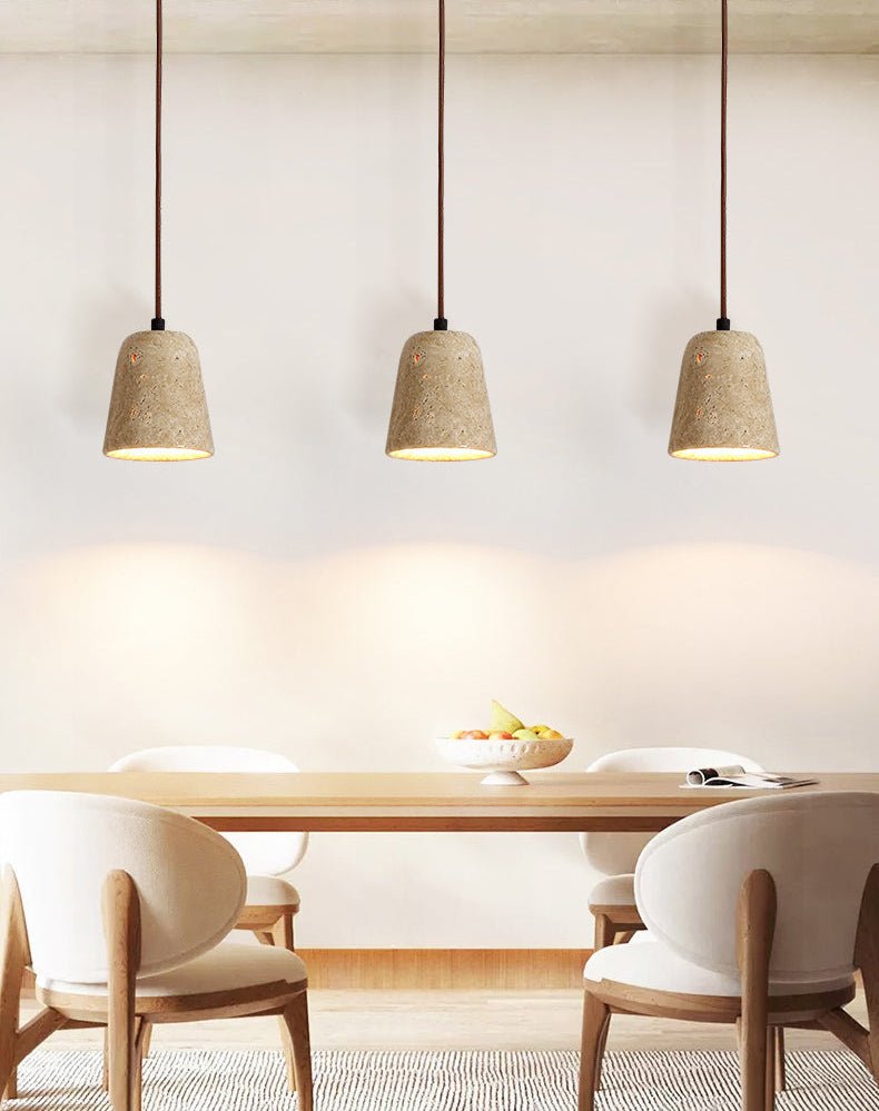 Earthy travertino Cone lampada a sospensione