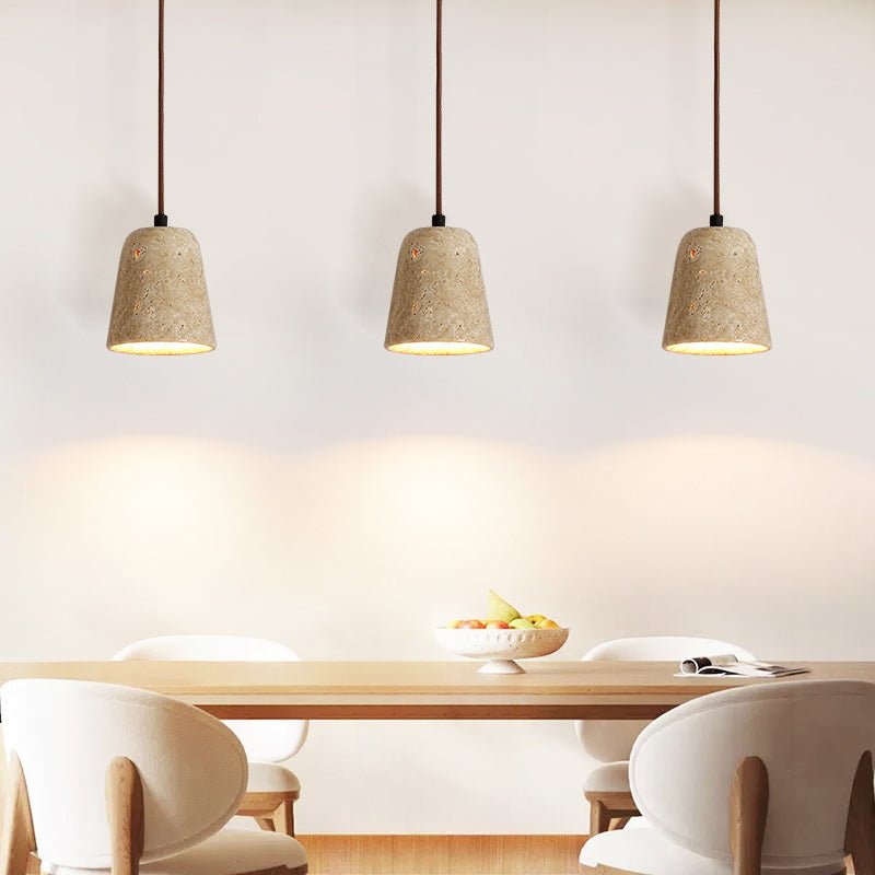 Earthy travertino Cone lampada a sospensione