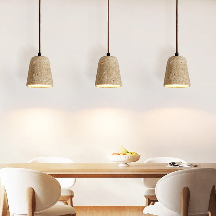 Earthy travertino Cone lampada a sospensione