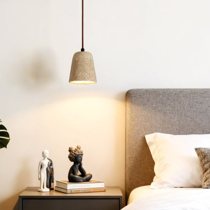 Earthy travertino Cone lampada a sospensione