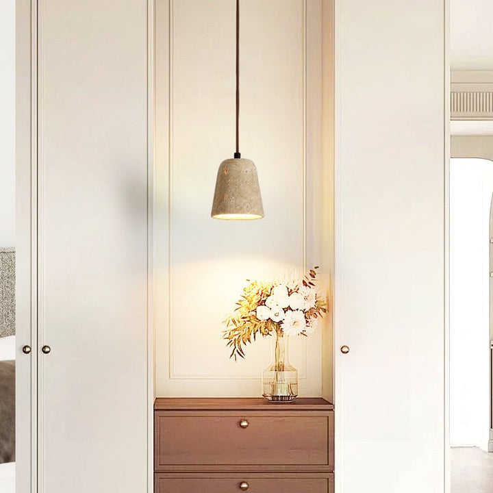 Earthy travertino Cone lampada a sospensione