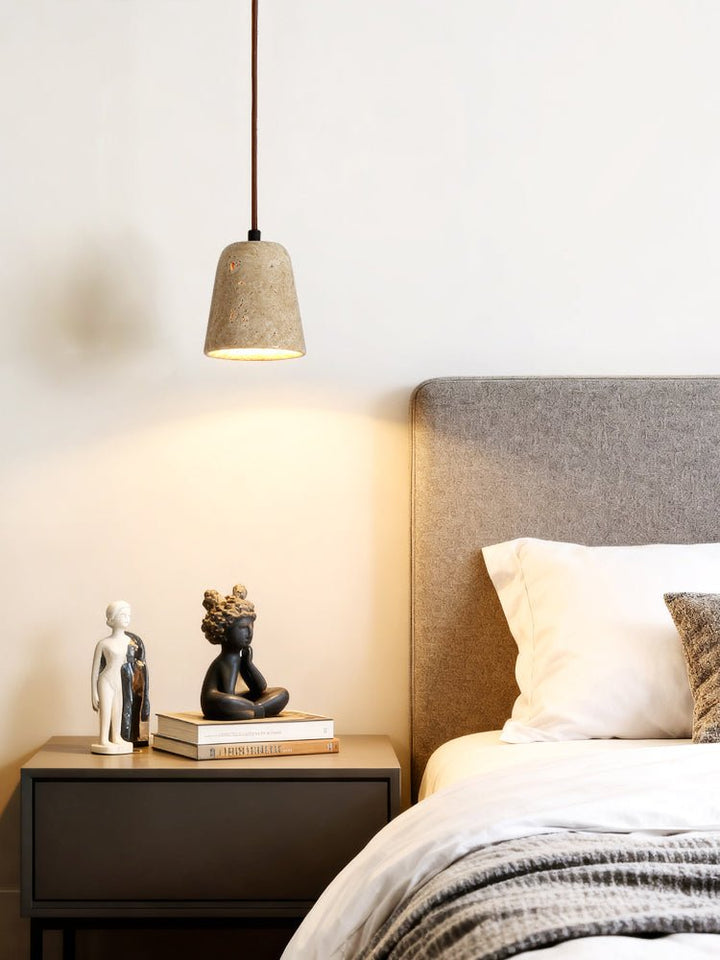 Earthy travertino Cone lampada a sospensione