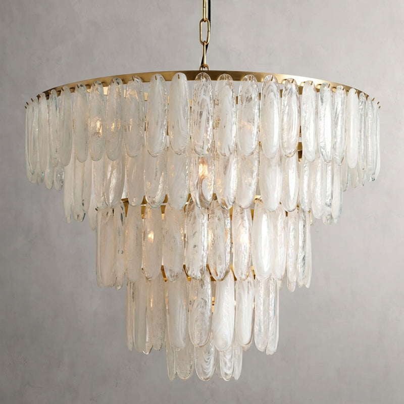 Celuira lampadario in vetro Smerigliato