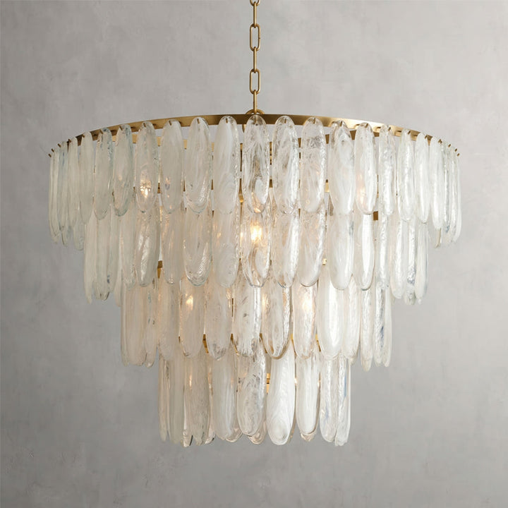 Celuira lampadario in vetro Smerigliato