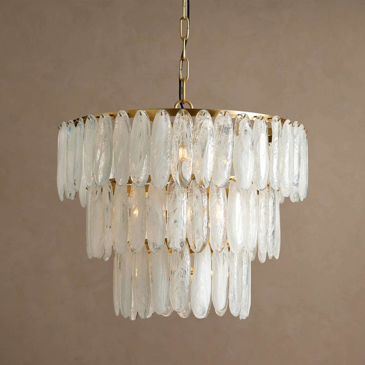 Celuira lampadario in vetro Smerigliato