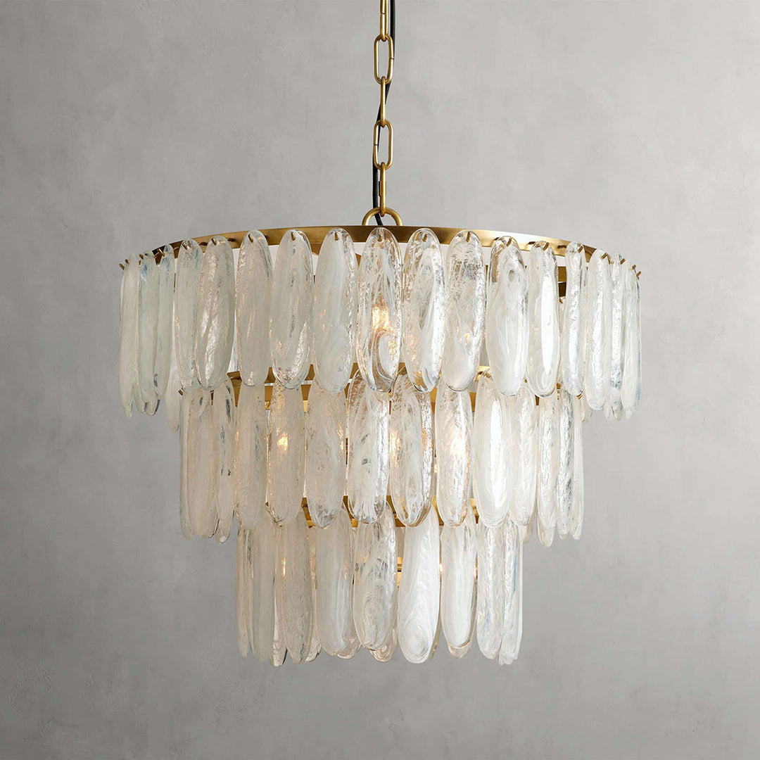 Celuira lampadario in vetro Smerigliato