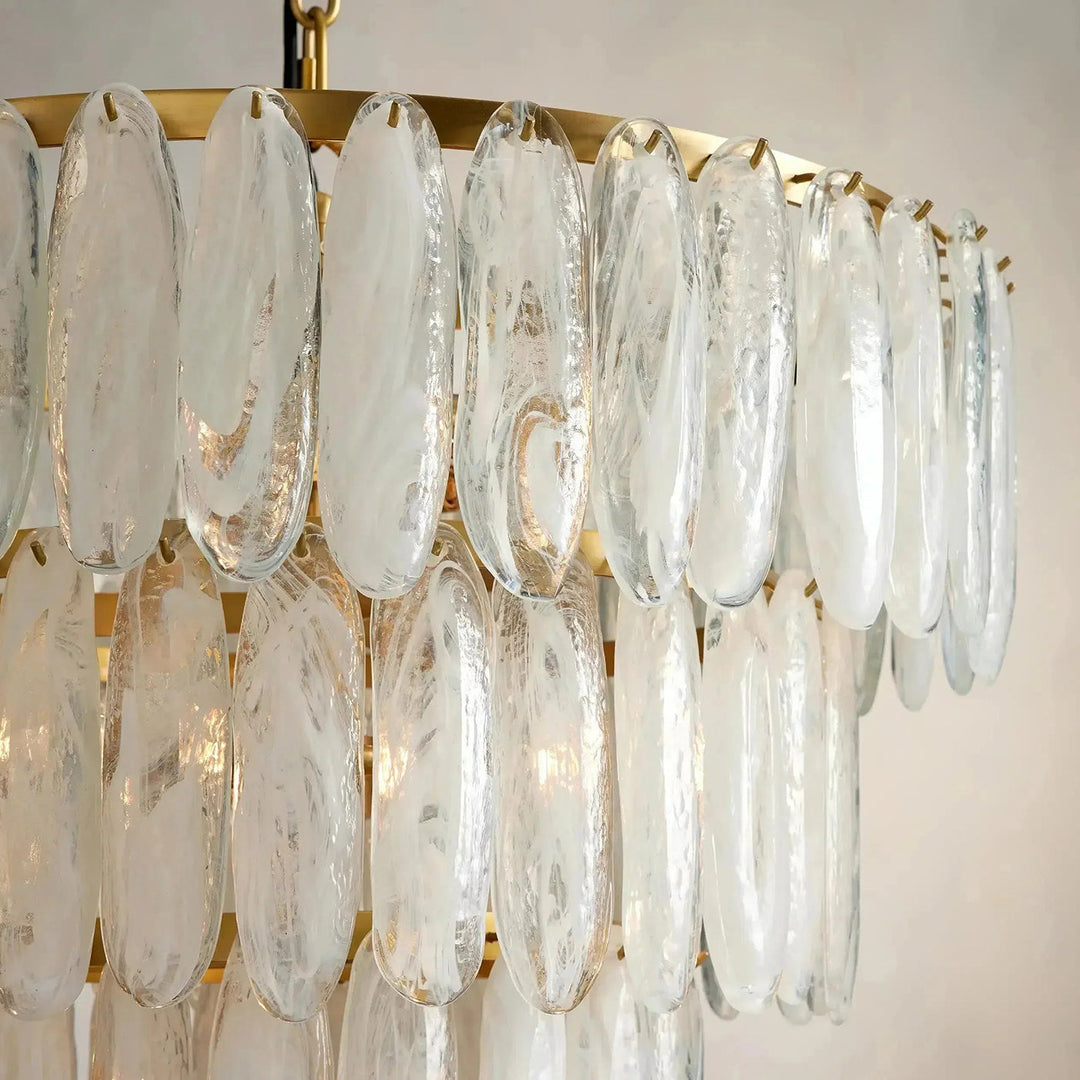 Celuira lampadario in vetro Smerigliato