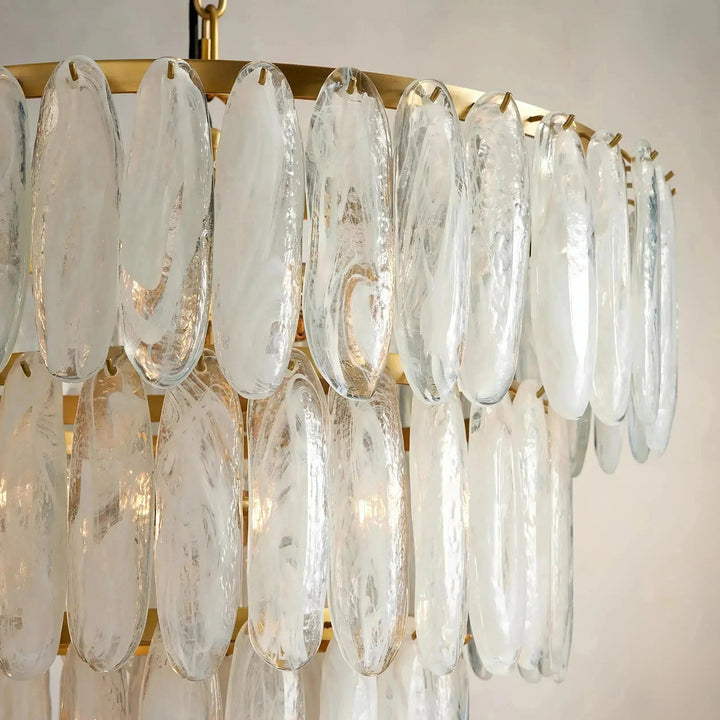 Celuira lampadario in vetro Smerigliato