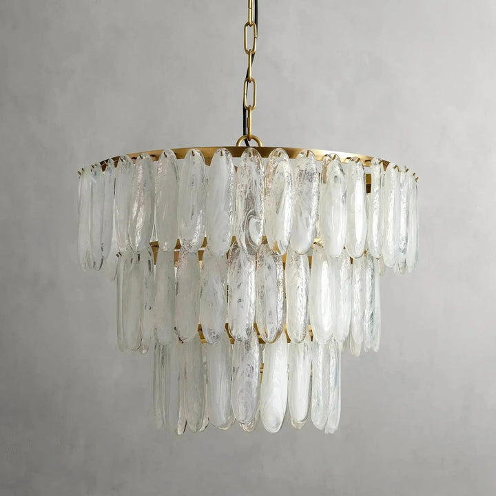 Celuira lampadario in vetro Smerigliato