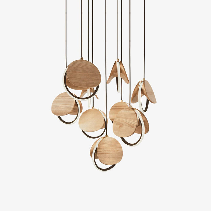 Avvelen lampada a sospensione in legno geometrico