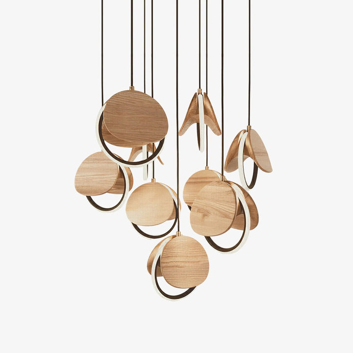 Avvelen lampada a sospensione in legno geometrico
