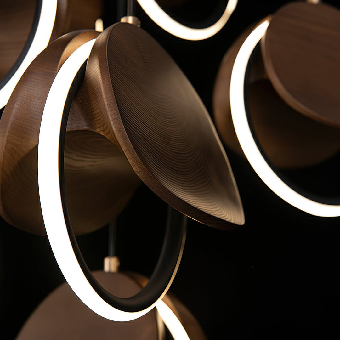 Avvelen lampada a sospensione in legno geometrico