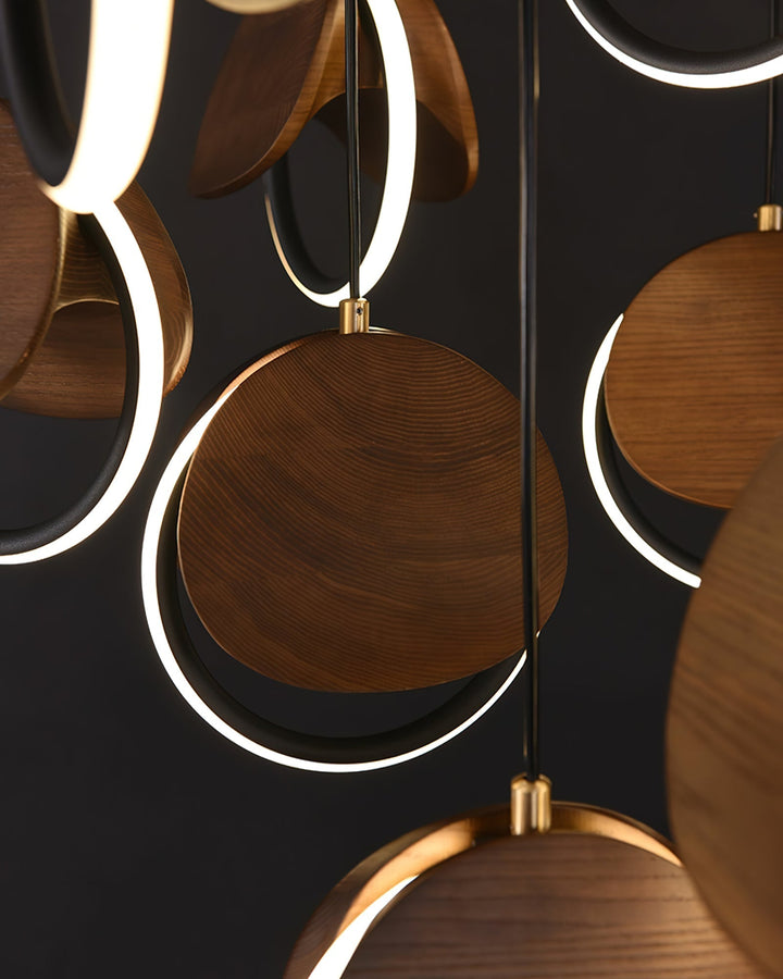 Avvelen lampada a sospensione in legno geometrico