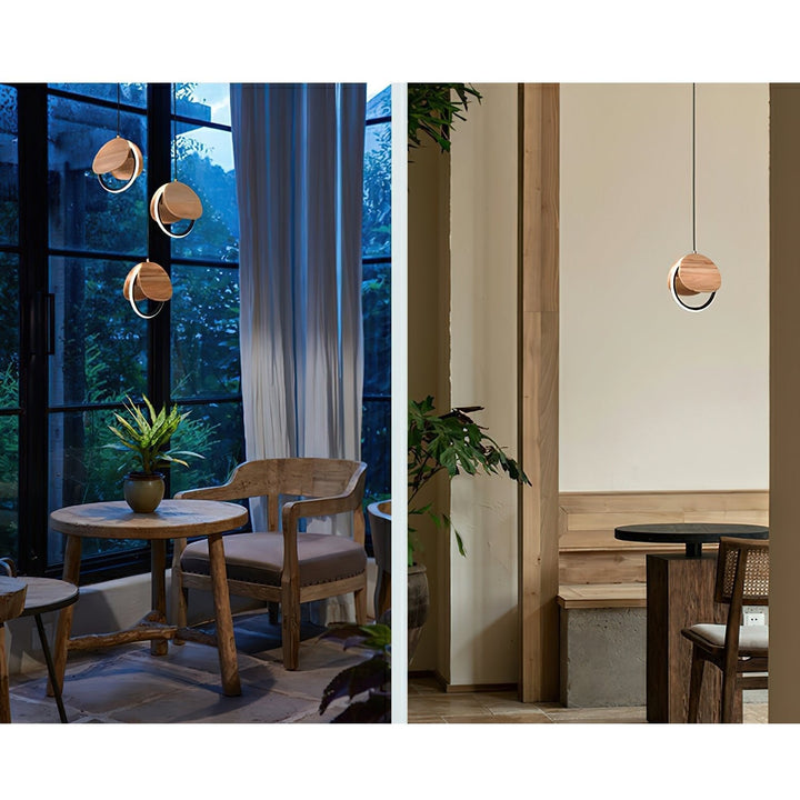 Avvelen lampada a sospensione in legno geometrico