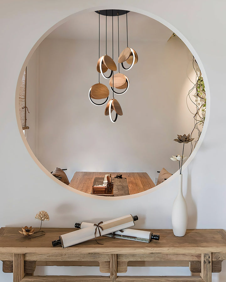 Avvelen lampada a sospensione in legno geometrico