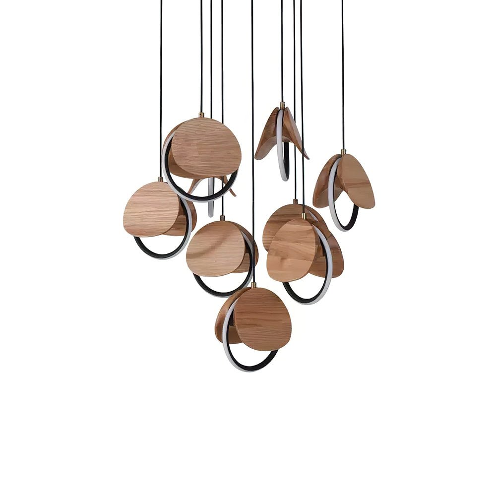 Avvelen lampada a sospensione in legno geometrico