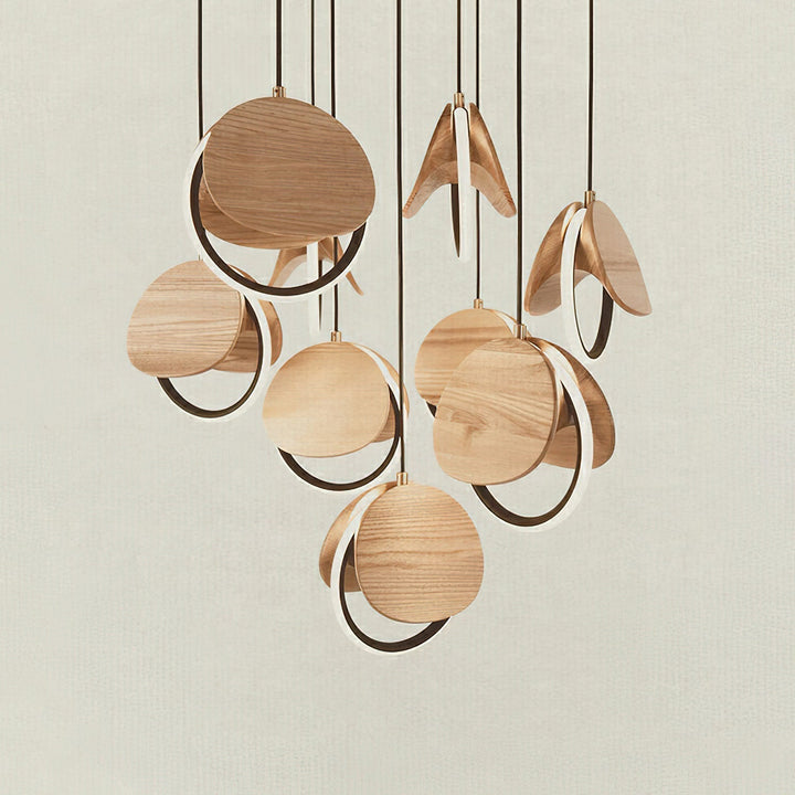 Avvelen lampada a sospensione in legno geometrico