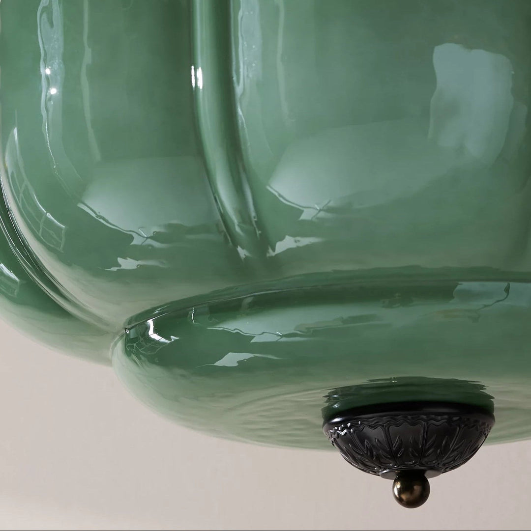 Eldio Green Glass Semi Flush Mount Light - Letslighting