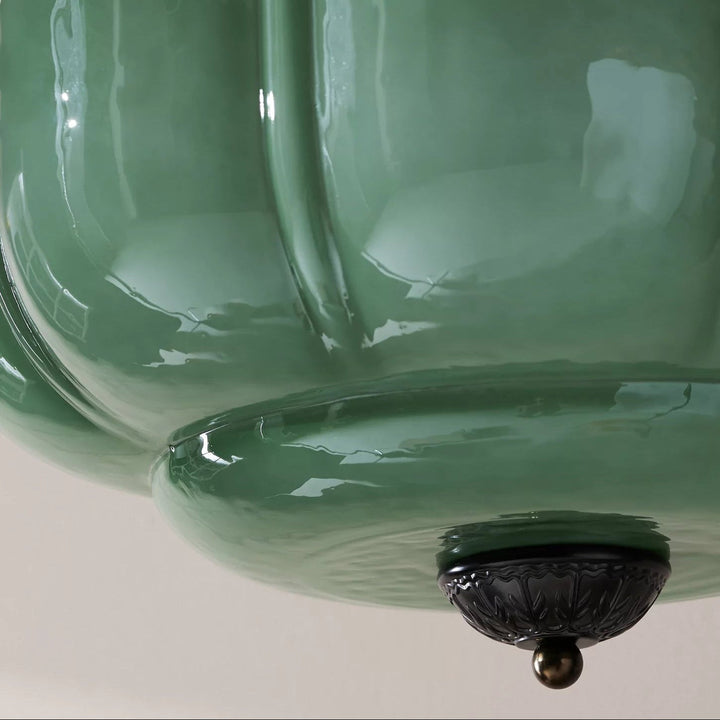 Eldio Green Glass Semi Flush Mount Light - Letslighting