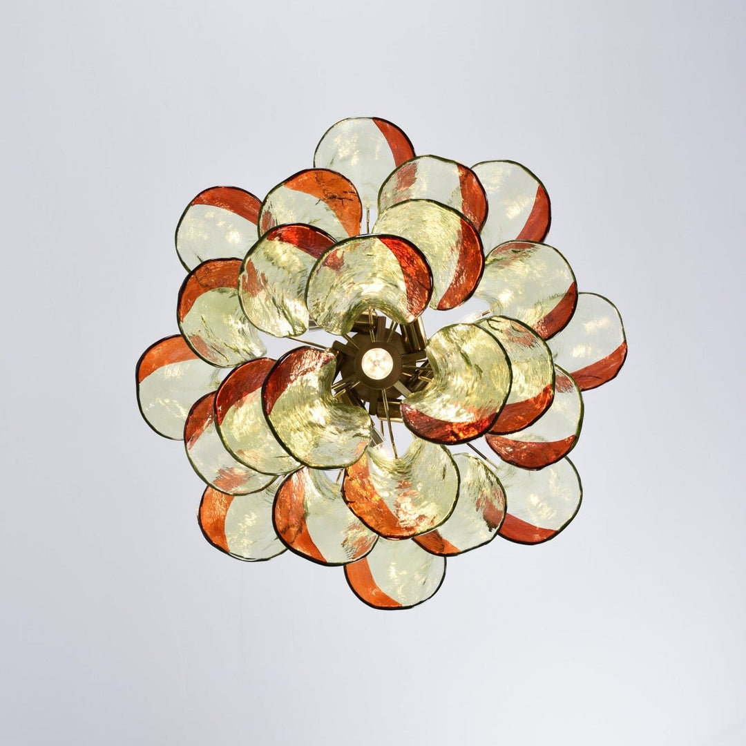 Celoraria lampadario vetro di Murano petali elegante