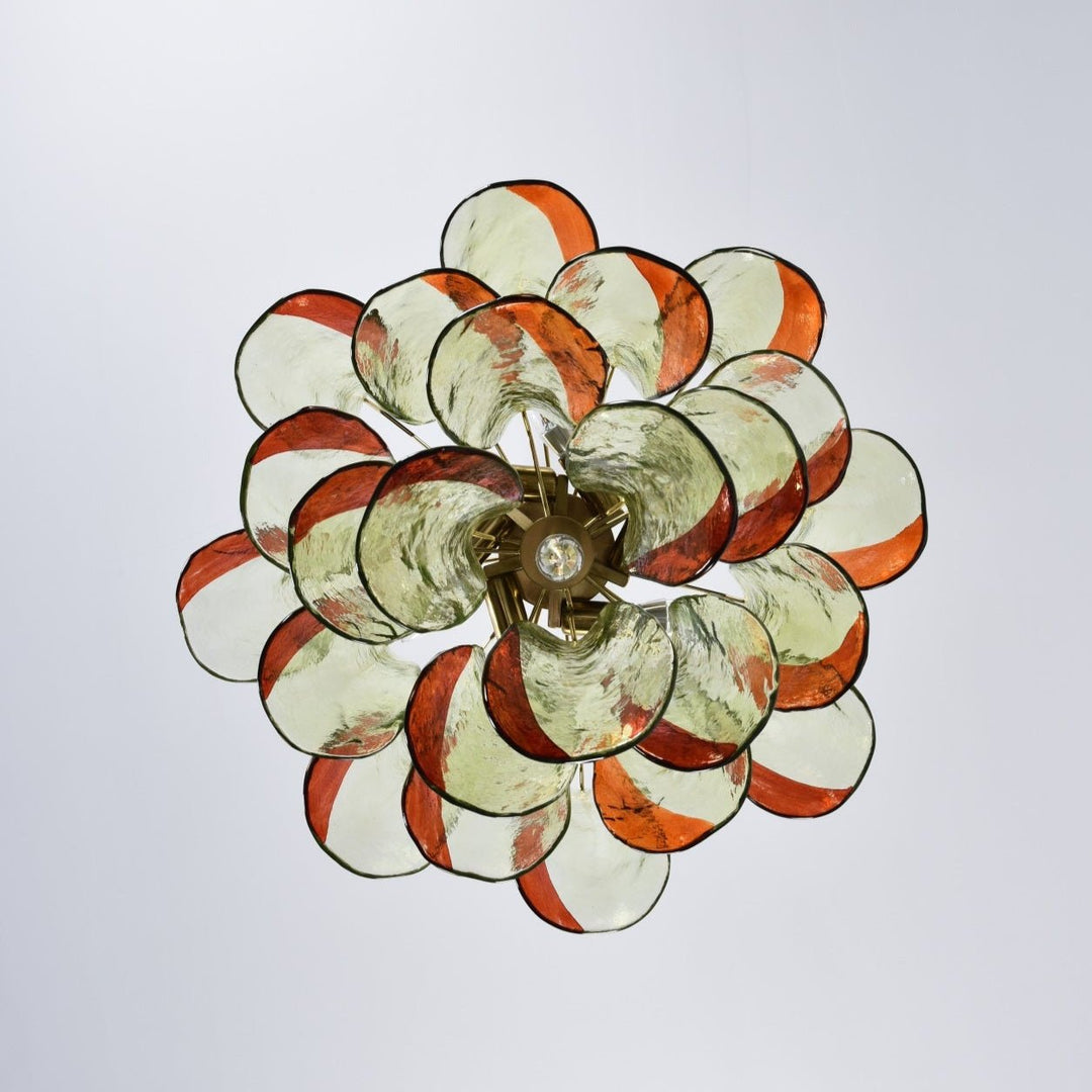 Celoraria lampadario vetro di Murano petali elegante