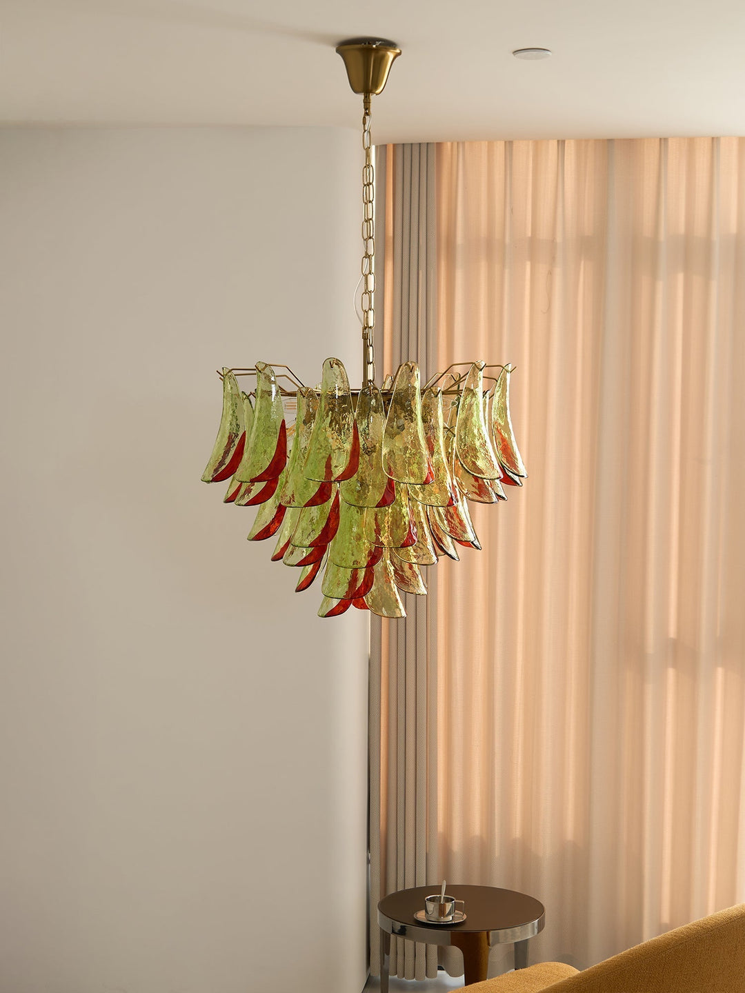 Celoraria lampadario vetro di Murano petali elegante